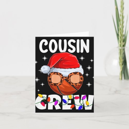 Christmas Cousin Crew Basketball Pajamas Family Xm Card