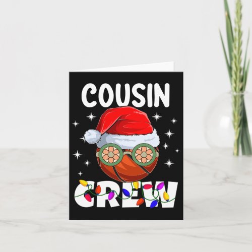 Christmas Cousin Crew Basketball Pajamas Family Xm Card