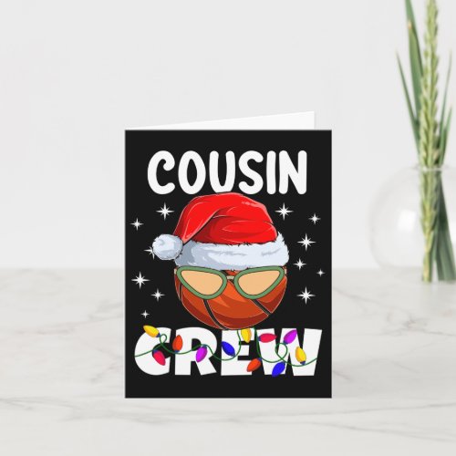 Christmas Cousin Crew Basketball Pajamas Family Xm Card