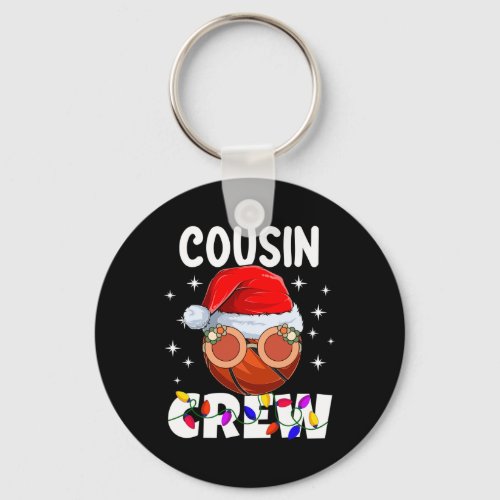 Christmas Cousin Crew Basketball Pajamas Family Xm Keychain