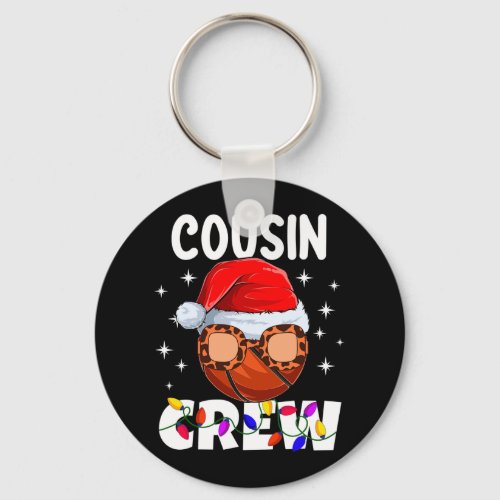 Christmas Cousin Crew Basketball Pajamas Family Xm Keychain