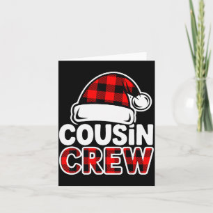 Christmas Cousin Crew Buffalo Red Plaid Pajamas Fa Card
