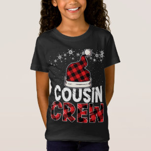 Christmas Cousin Crew Buffalo Red Plaid Pajamas Fa T-Shirt