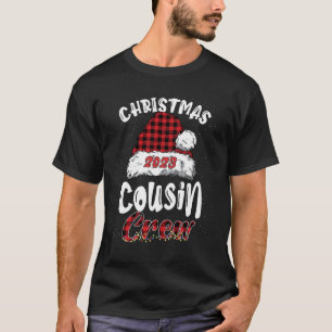 Christmas Cousin Crew Buffalo Red Plaid Pajamas Fa T-Shirt