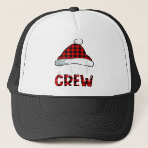 Christmas Cousin Crew Buffalo Red Plaid Pajamas Fa Trucker Hat