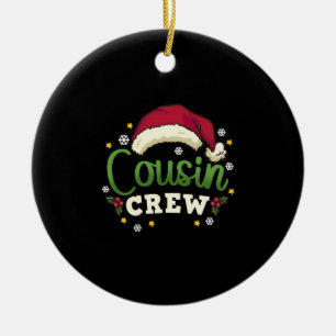 Christmas Cousin Crew Ceramic Ornament