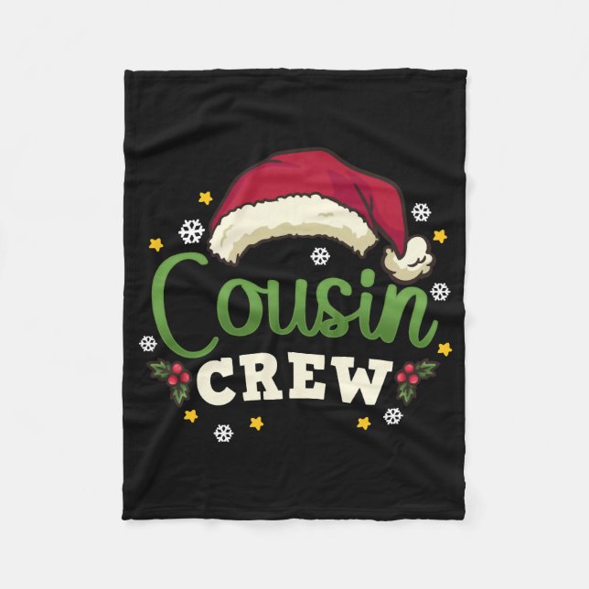 Christmas Cousin Crew Fleece Blanket (Front)