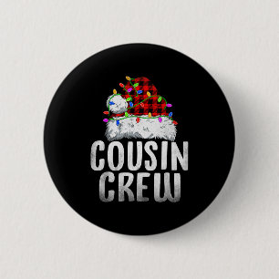 Christmas Cousin Crew Santa Xmas Family Matching P Button