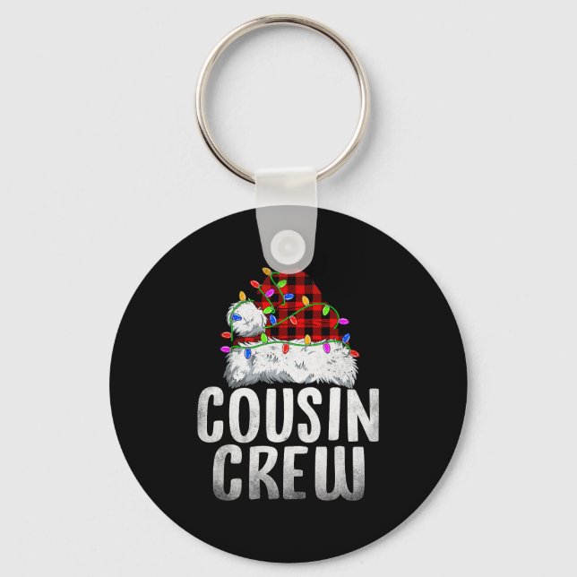 Christmas Cousin Crew Santa Xmas Family Matching P Keychain (Front)