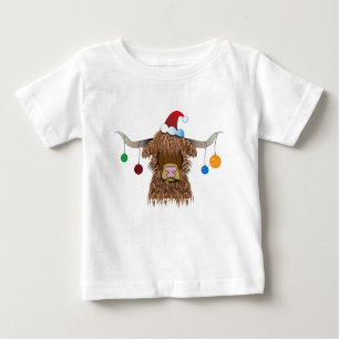 Christmas Cow Baby T-Shirt