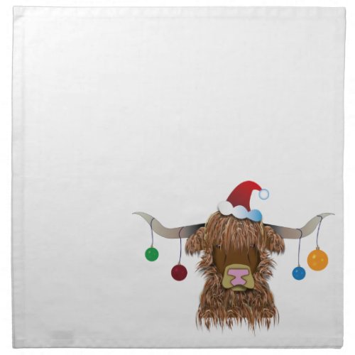 Christmas Cow Cloth Napkin