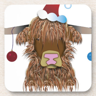 Christmas Cow Drink Coaster