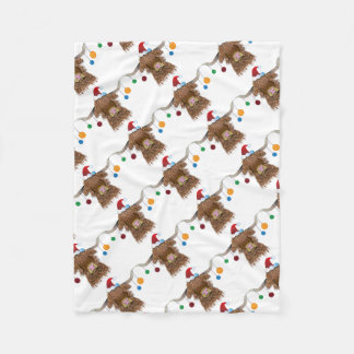Christmas Cow Fleece Blanket
