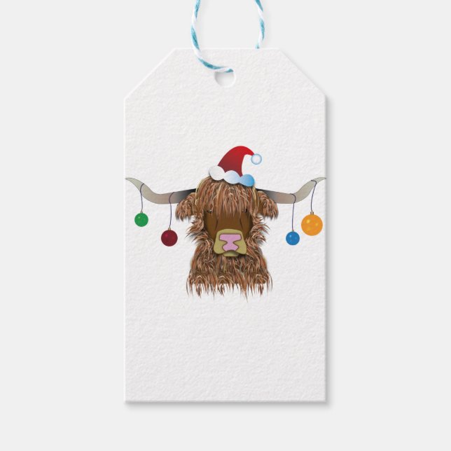 Christmas Cow Gift Tags (Front)