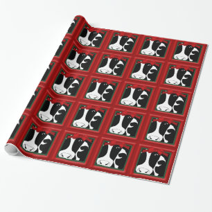 Christmas Cow Glossy Wrapping Papper Paper