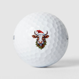 Christmas Cow Golf Balls