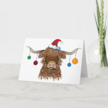 Christmas Cow Holiday Card