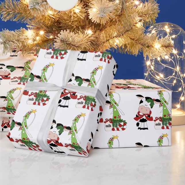 Christmas Cow Holiday wrapping paper (Holidays)
