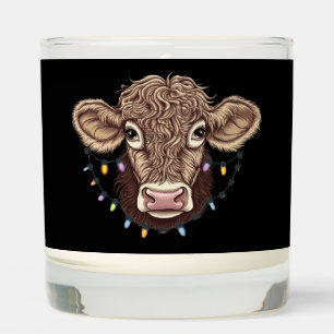 Christmas Cow Lover Lights Farm Farmer Xmas Scented Candle