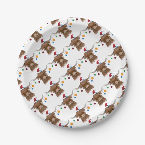Christmas Cow Paper Plates