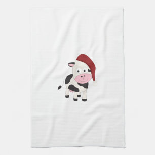 Christmas cow towel