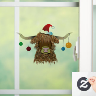 Christmas Cow Window Cling