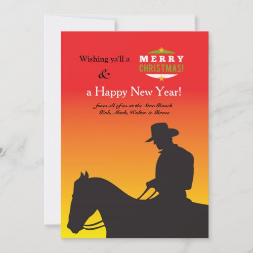 Christmas Cowboy Holiday Card