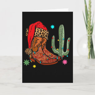 Christmas Cowgirl Boots,western Christmas Funny Gi Card