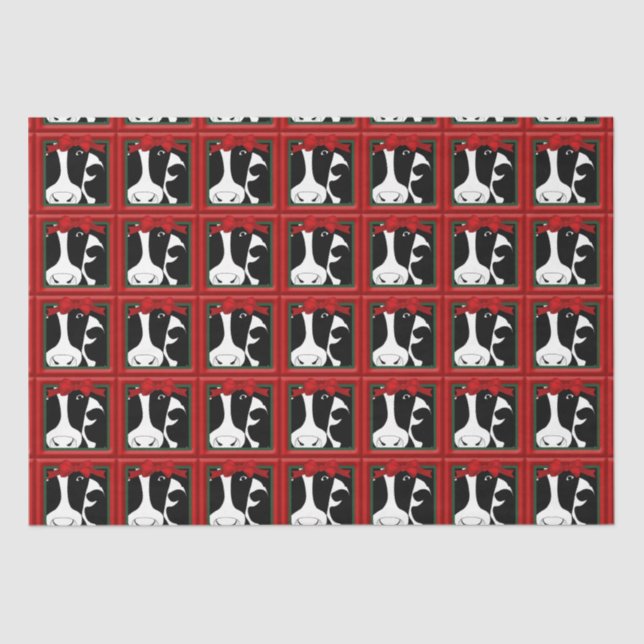 Christmas Cows Decoupage 15x20 Tissue Paper (Front)