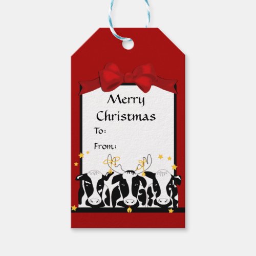 Christmas Cows Gift Tag