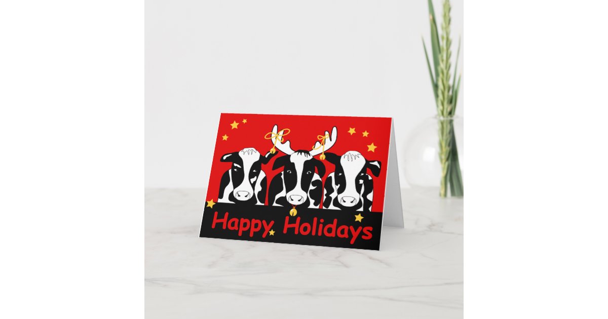Christmas Cows Greeting Card | Zazzle