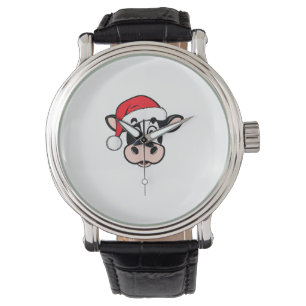 Christmas Cows Santa Cute Xmas Heifer Girls Kids W Watch