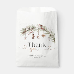 Christmas Cozy Baby Shower Favor Bag