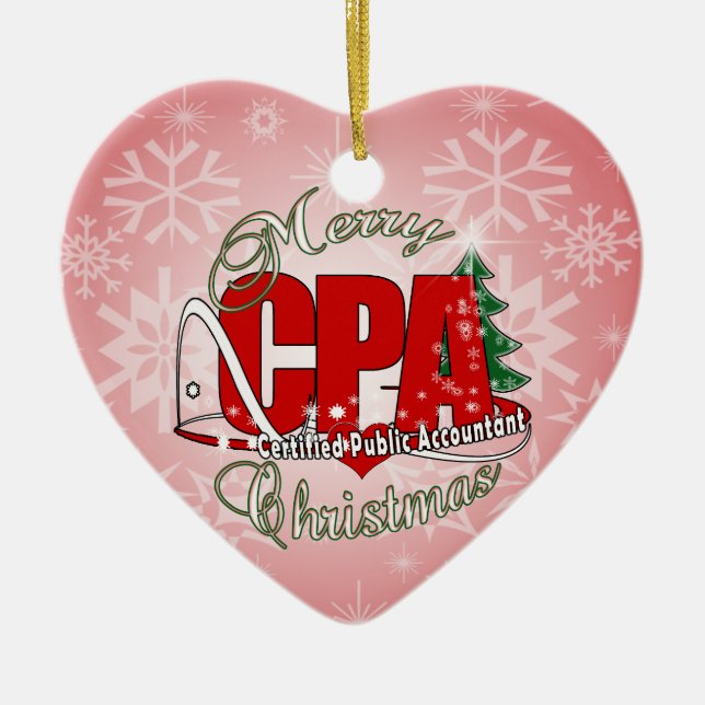 CHRISTMAS CPA Certified Public Accountant Ceramic Ornament (Front)