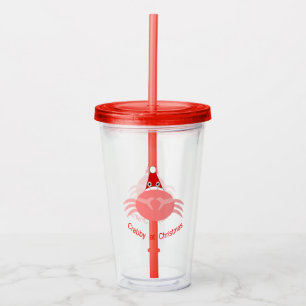 Christmas Crab Acrylic Tumbler