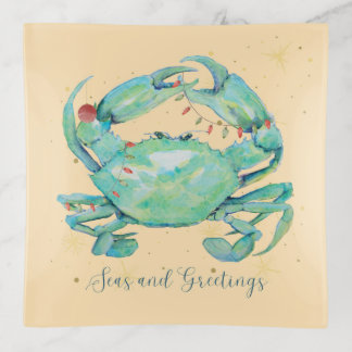 Christmas Crab Beach Trinket Tray