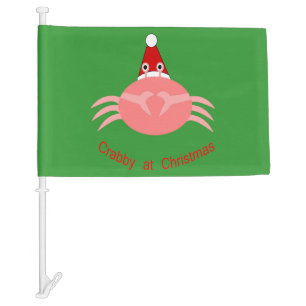 Christmas Crab Custom Car Flag