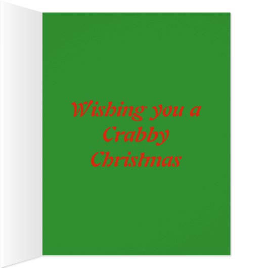 Christmas Crab Custom Card (Inside (Right))