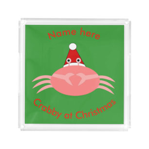 Christmas Crab Custom Perfume Tray