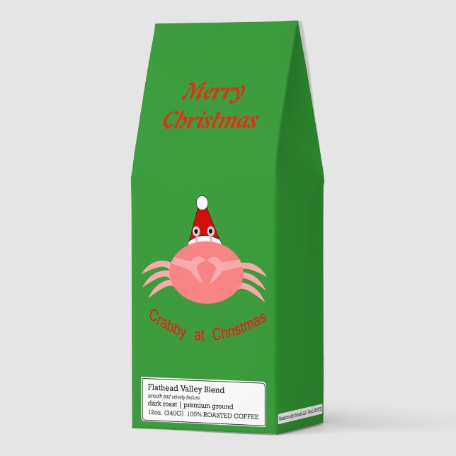 Christmas Crab Custom Roasted Coffee (Front)