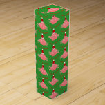 Christmas Crab Custom Wine Gift Box<br><div class="desc">This awesome wine gift box features a funny graphic design image of a crab wearing a santa hat. The crab is pink and has big silly eyes on stalks and huge pinchy claws. A fun gift for everyone whether Christmas makes them crabby or not</div>