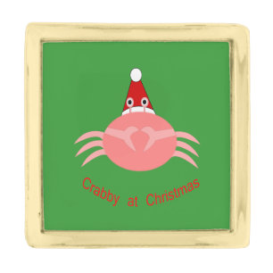Christmas Crab Lapel Pin