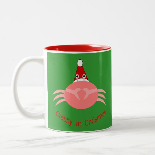 Christmas Crab Mug (Left)