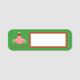 Christmas Crab Name Tag