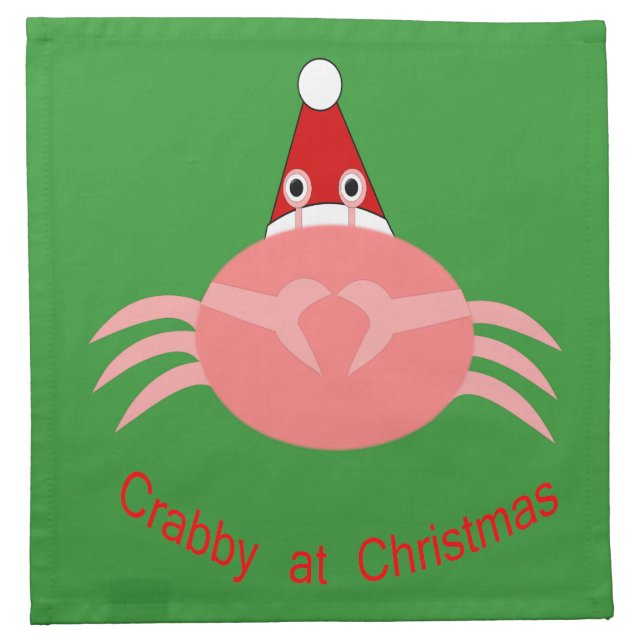 Christmas Crab Napkins (Front)