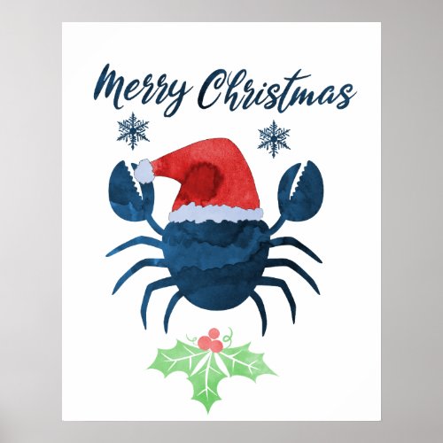 Christmas Crab Poster