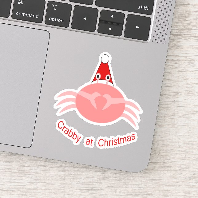 Christmas Crab Sticker (Detail)