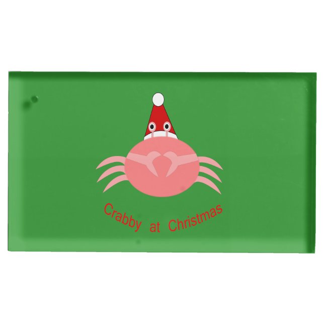 Christmas Crab Table Card Holder (Front)