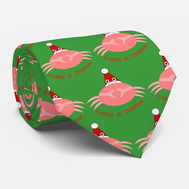 Christmas Crab Tie (Rolled)
