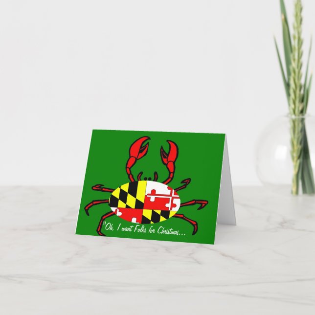 Christmas Crabs from Maryland Holiday Card (Front)